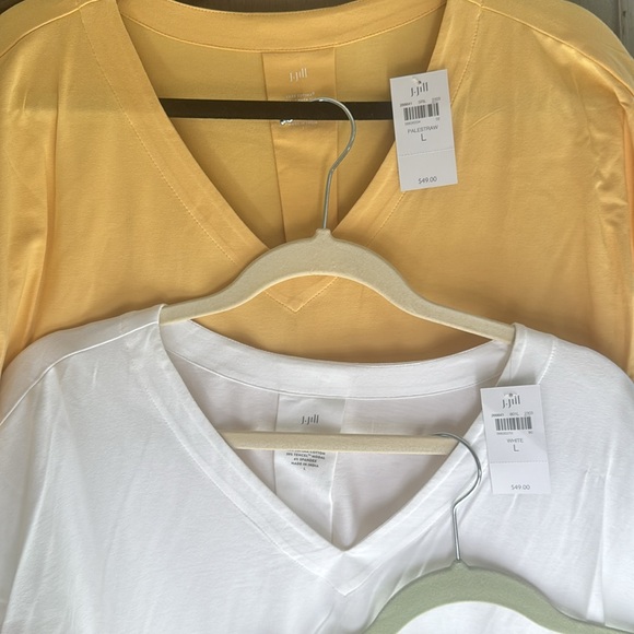 J. Jill Short Sleeve Tees - Yellow, White, Black - Picture 4 of 8